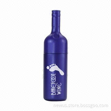 Plastic USB flash drive, art style, bottle shape, 512MB to 32GB available